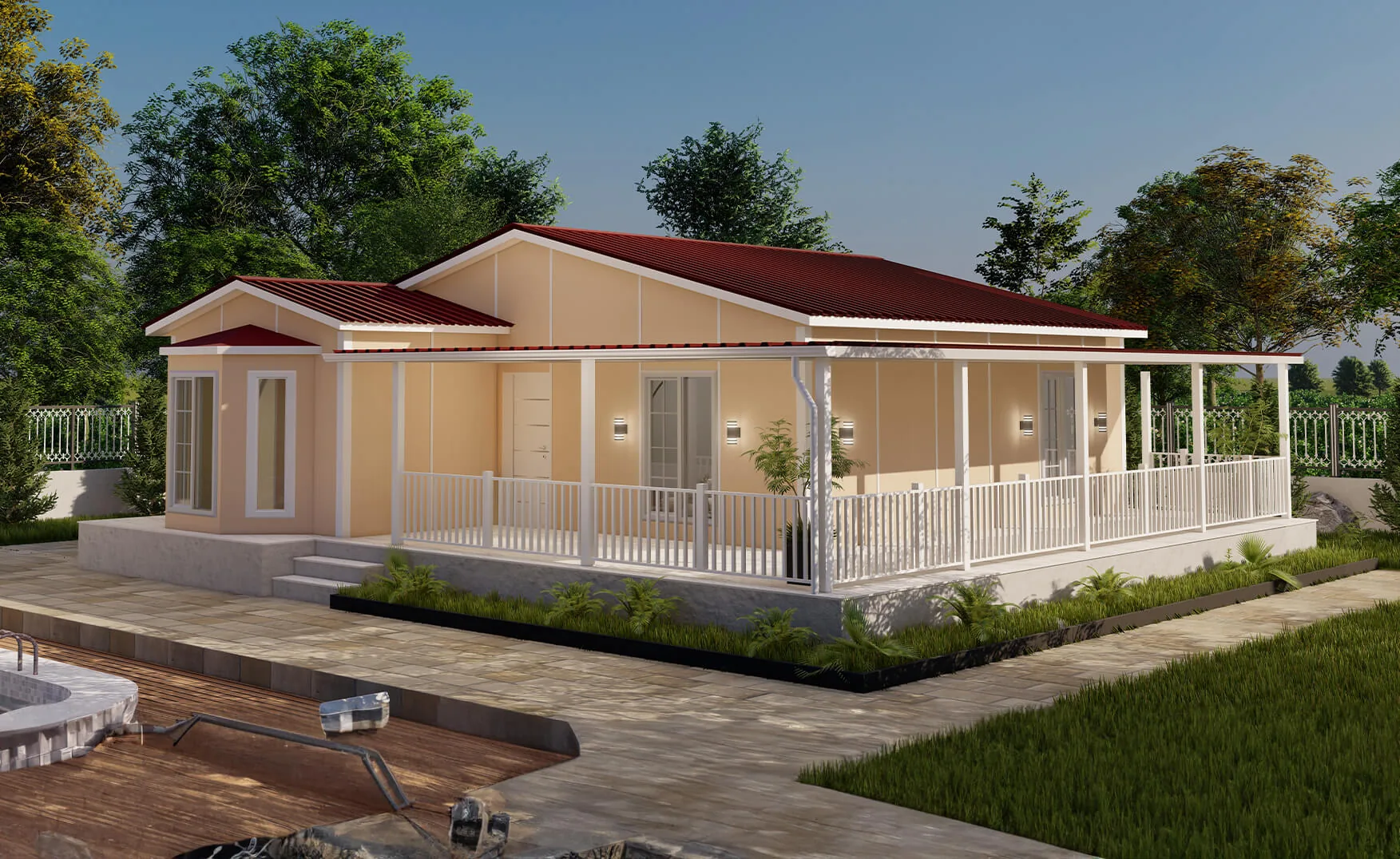 SEGA BUILD SD-095 – Едноетажни къщи от прес бетон, 95 m² – 2