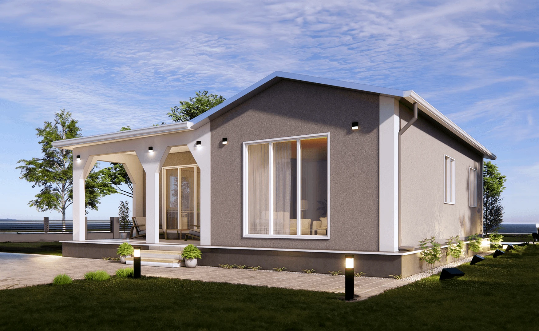 SEGA BUILD LS-090 – Едноетажни къщи с лека стоманена конструкция, 89.85 m² – 3