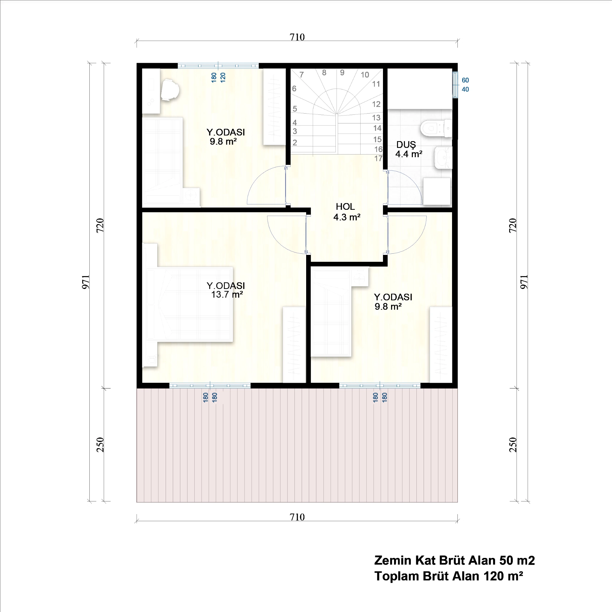 SEGA BUILD LS-120 – Двуетажни къщи с лека стоманена конструкция, 120 m² – 4