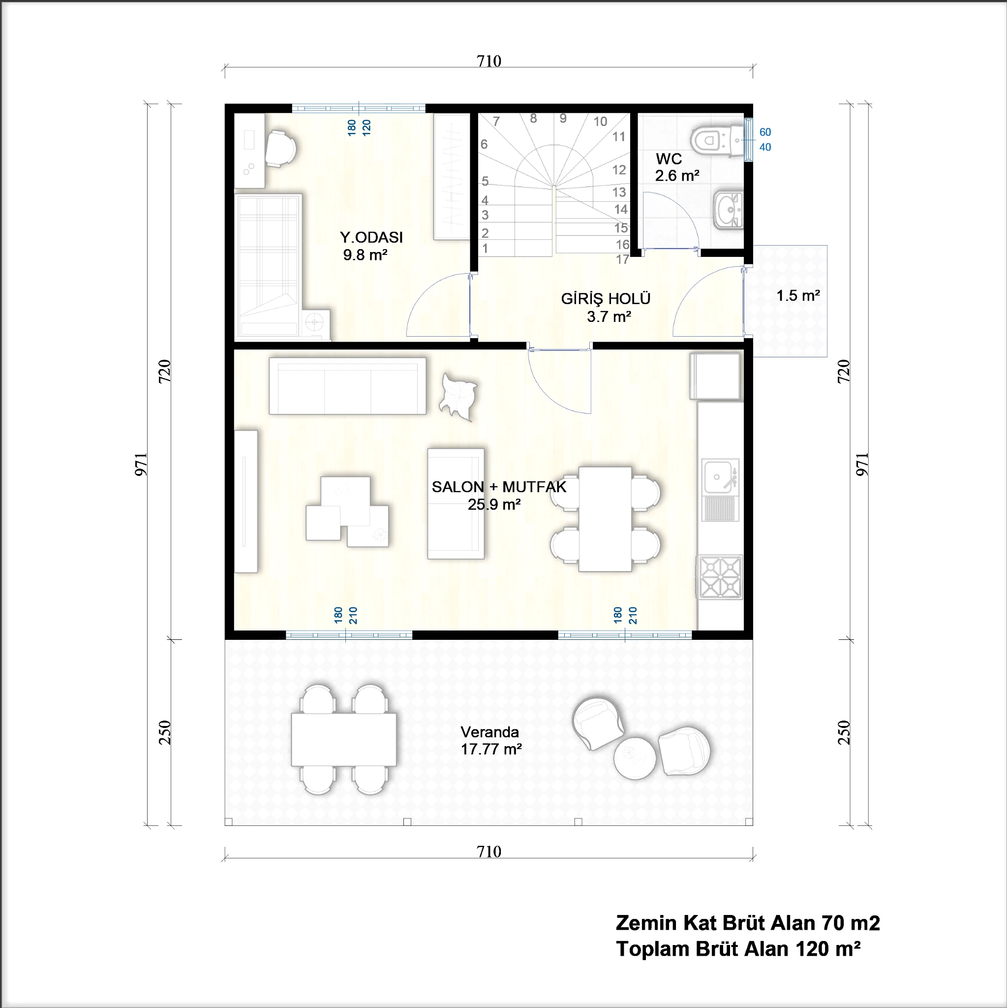 SEGA BUILD LS-120 – Двуетажни къщи с лека стоманена конструкция, 120 m² – 5
